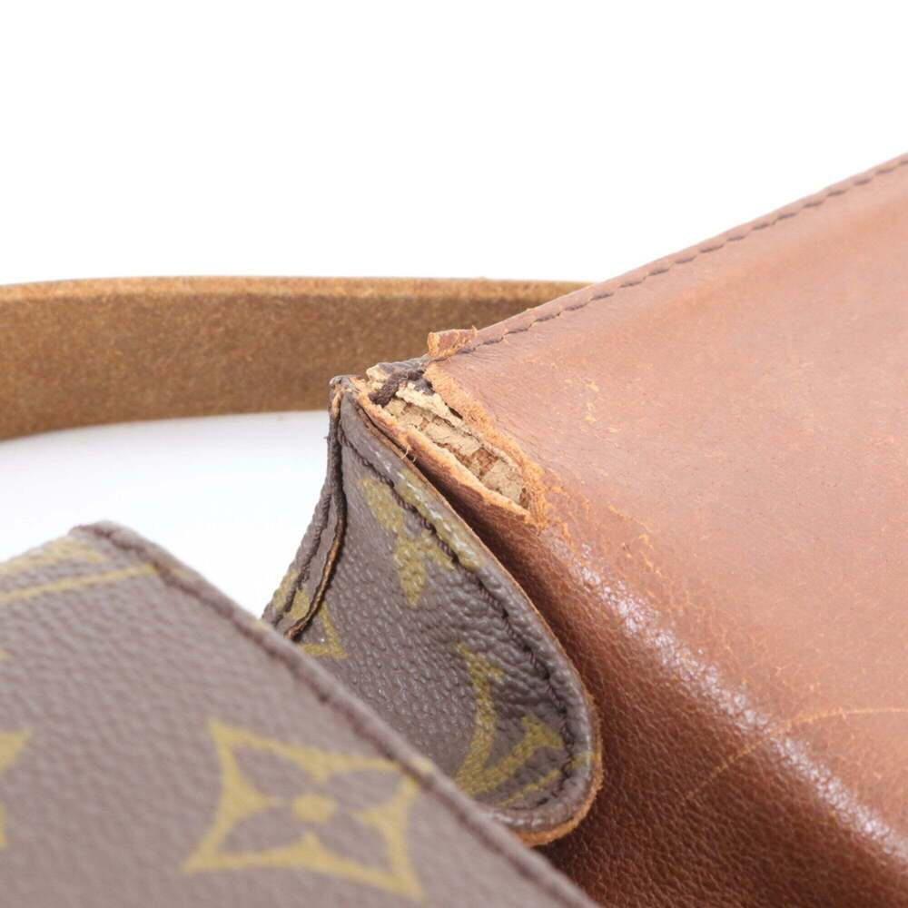 LOUIS VUITTON Authentic Brown Monogram Leather Shoulder Bag - Picture 8 of 10